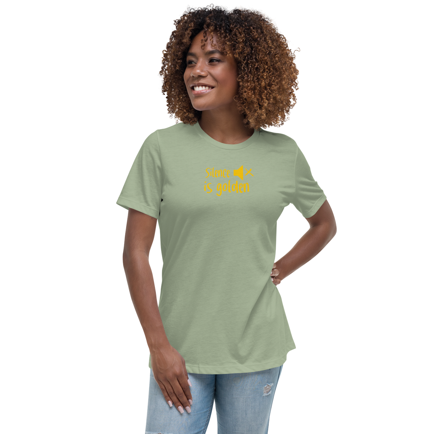 Women's T-shirt: silence is golden (golden child) - Image 9