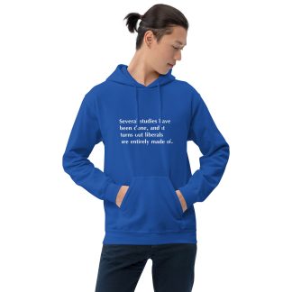 Hoodie: Politically blue