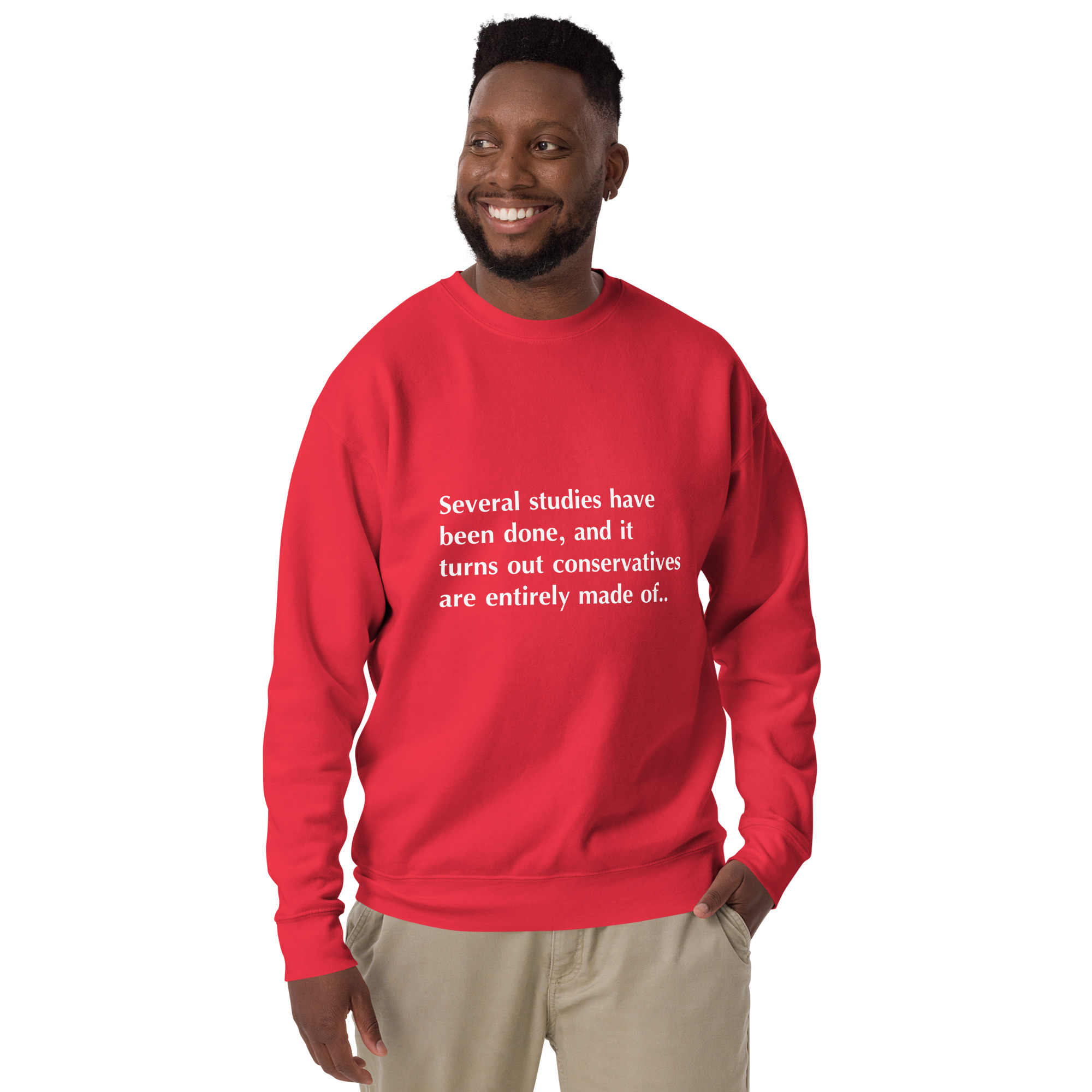 Sweatshirt: Politically red