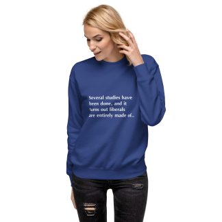 Sweatshirt: Politically blue